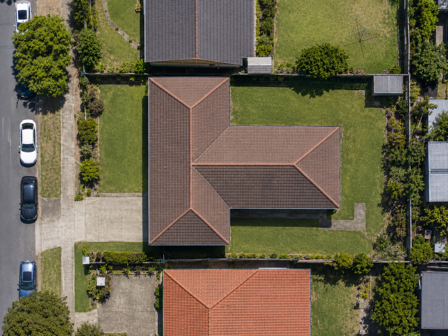 Example aerial roof, St Ives — labelled example, not a visitor house